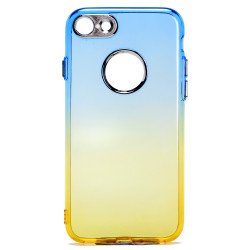 iPhone 7 Plus Two Tone Color Hybrid Case (Blue Gold)